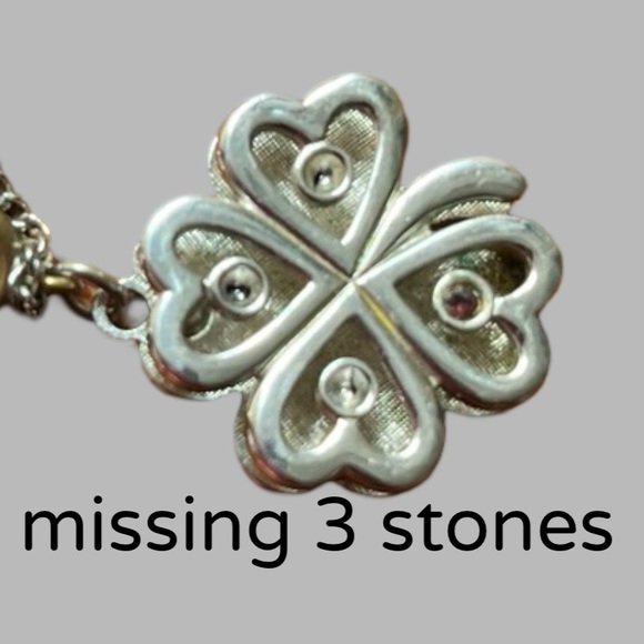 Vintage Monet Bracelet Rare with Charms Silver Tone Signed - Picture 13 of 14